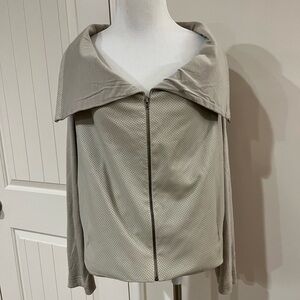Rozae Nichols Taupe Leather Jacket